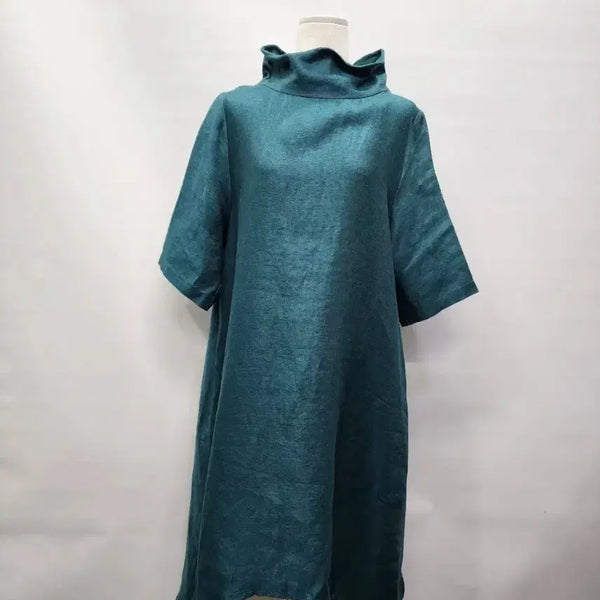 [BUNJANG] Bokkura Linen Dress (Size 66) / 보꾸라 목선와이어 언발린넨100%원피스66