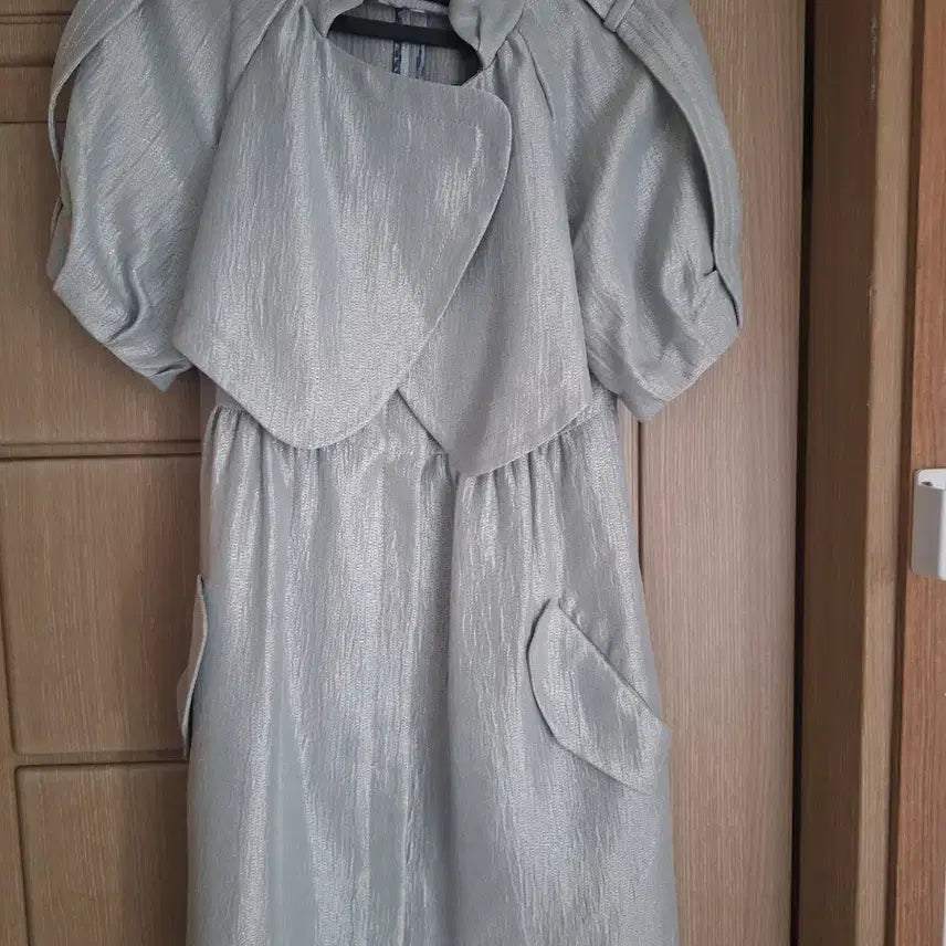 [BUNJANG] Objet Silver Glitter Dress Size 2 / 오브제 실버 반짝이  원피스  2