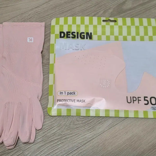 [BUNJANG] UPF 50+ Cool Mask and Glove Set / [새상품] UPF 50+ 쿨 마스크, 장갑