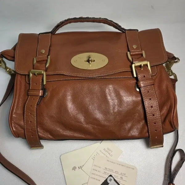 [BUNJANG] Mulberry Alexa Soft Buffalo Tote Bag Brown / 멀버리 알렉사 소프트 버팔로 토트백 브라운