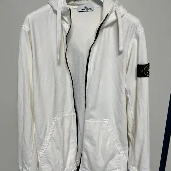 [BUNJANG] Stone Island Hooded Zip-Up Hoodie - Size L / [L] 스톤 아일랜드 후드집업
