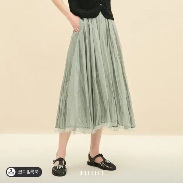 [BUNJANG] Time 23SS Crinkle Flare Skirt / 한섬 23ss 타임 time 크링클 플레어 스커트 55
