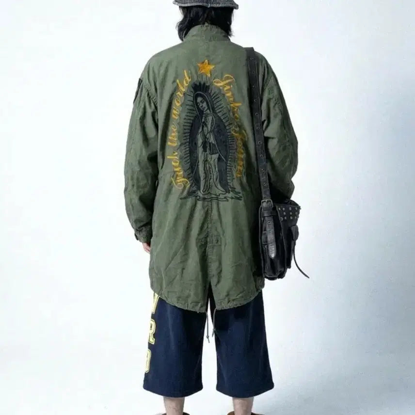 [BUNJANG] Jino Jeans M-65 Military Field Jacket (80s) / 진호진스  성모마리아자수   80s 미군 M-65 밀리터리 야상