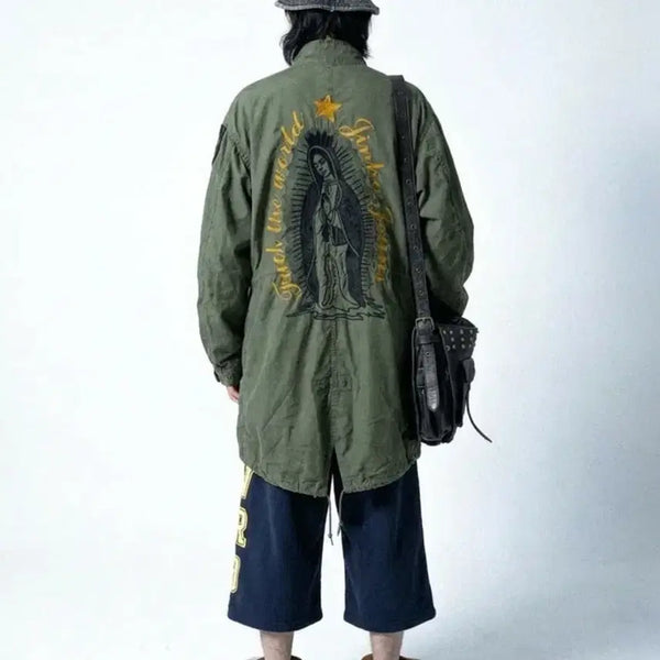 [BUNJANG] Jino Jeans M-65 Military Field Jacket (80s) / 진호진스  성모마리아자수   80s 미군 M-65 밀리터리 야상