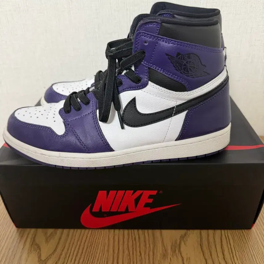 [BUNJANG] Air Jordan 1 High Court Purple Shoes / 조던1하이 코트퍼플