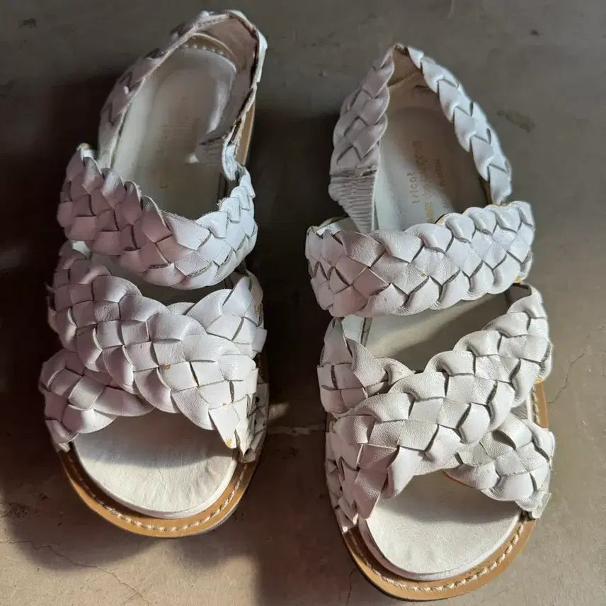 [BUNJANG] Comme des Garçons Tricot White Leather Sandals Size 240 / [240] 꼼데가르송 트리콧 레더 샌들