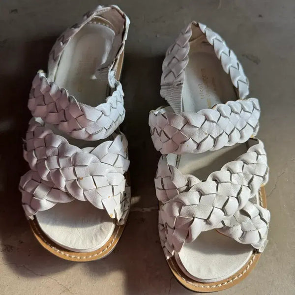 [BUNJANG] Comme des Garçons Tricot White Leather Sandals Size 240 / [240] 꼼데가르송 트리콧 레더 샌들