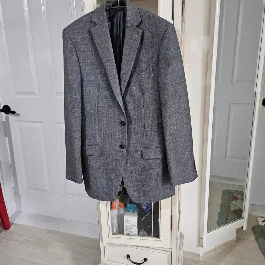 [BUNJANG] Calvin Klein Grey Check Suit Jacket / 캘빈클라인 그레이 체크 정장 재킷