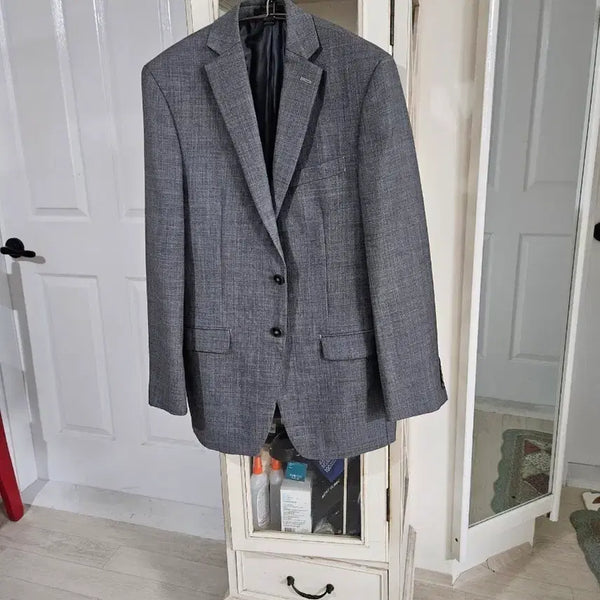 [BUNJANG] Calvin Klein Grey Check Suit Jacket / 캘빈클라인 그레이 체크 정장 재킷