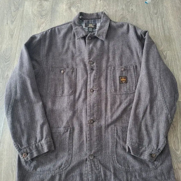 [BUNJANG] RRL 90s Herringbone Work Jacket Grey L / L RRL 90s 빈티지 헤링본 워크 자켓 그레이