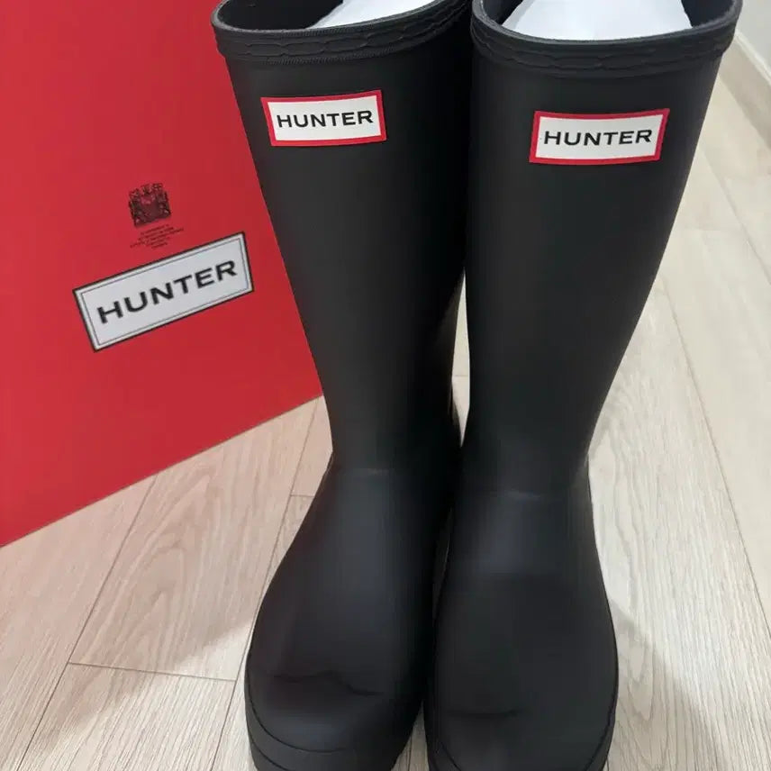 [BUNJANG] Hunter Play Tall Rain Boots Black / 헌터 플레이 톨 레인부츠