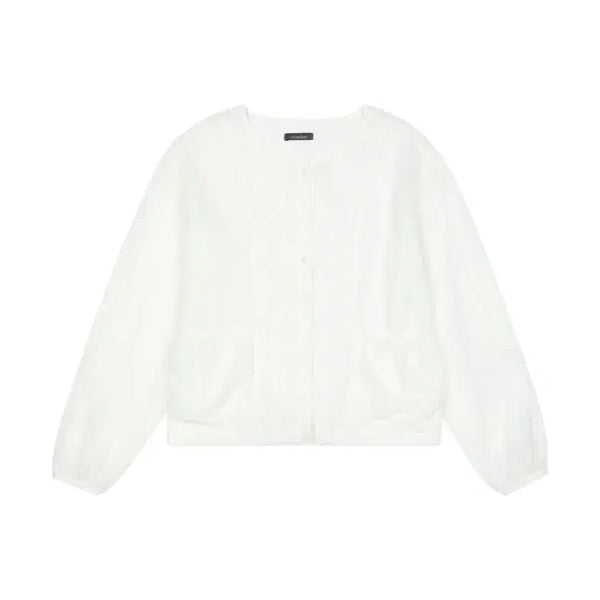 [BUNJANG] OHEHIO DOT PATCHWORK BLOUSE WHITE / 오헤시오 DOT PATCHWORK BLOUSE, WHITE
