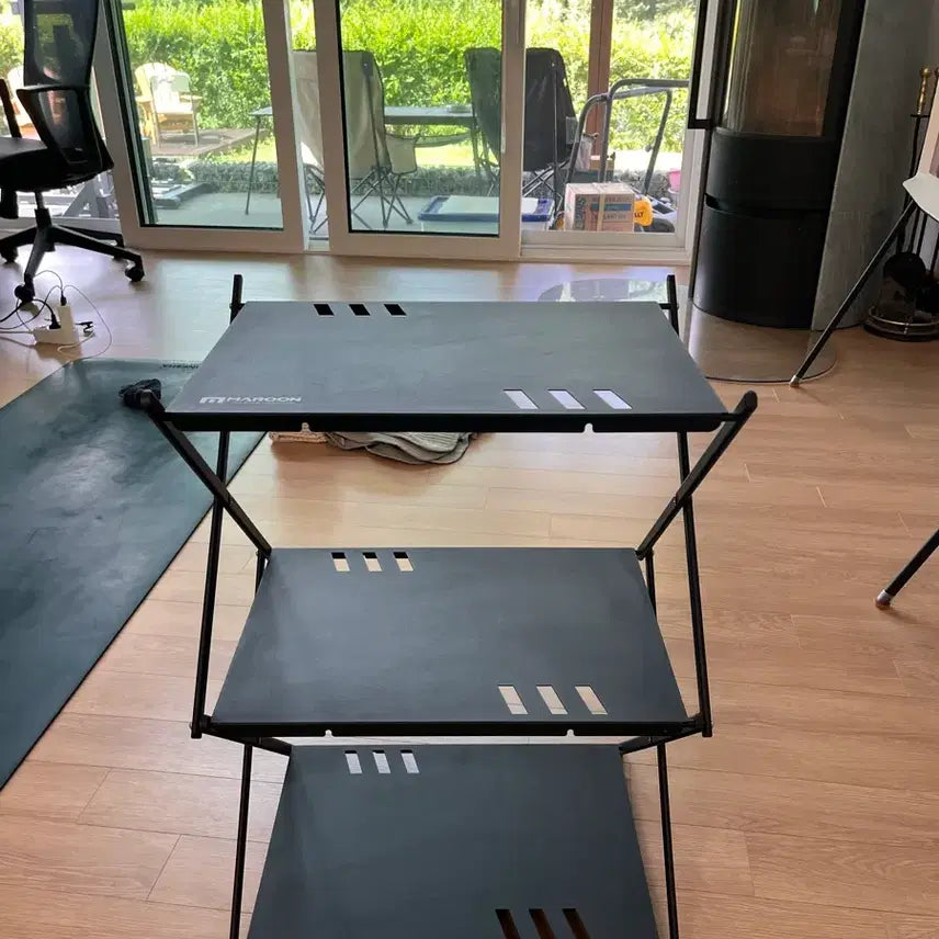 [BUNJANG] 3-Tier Camping Shelf with Carrying Bag / 3단 캠핑 선반(전용 가방 포함)