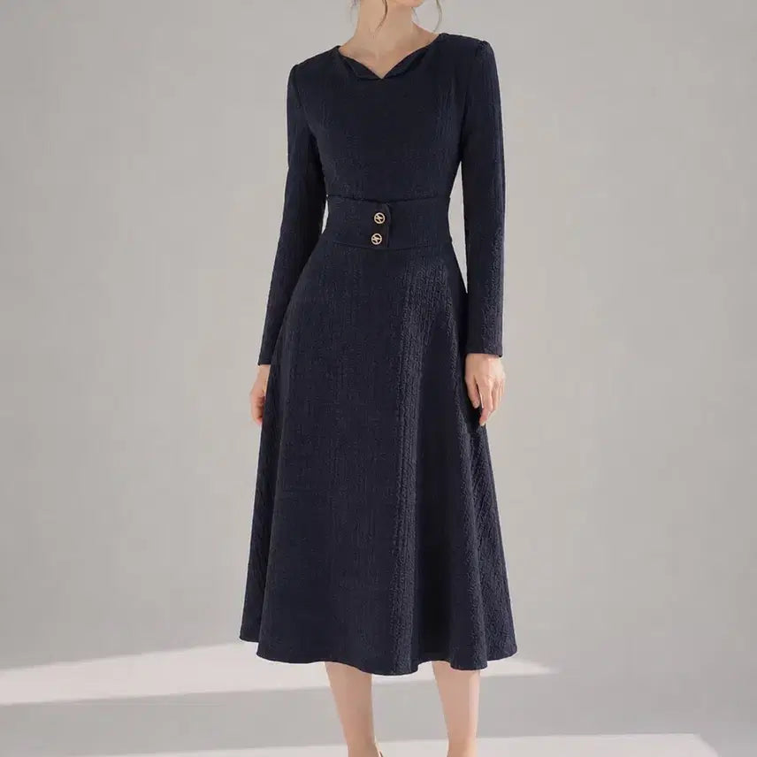 [BUNJANG] MICHAA Navy Check Pattern Dress / (상태최상)미샤 네이비 체크 패턴 원피스