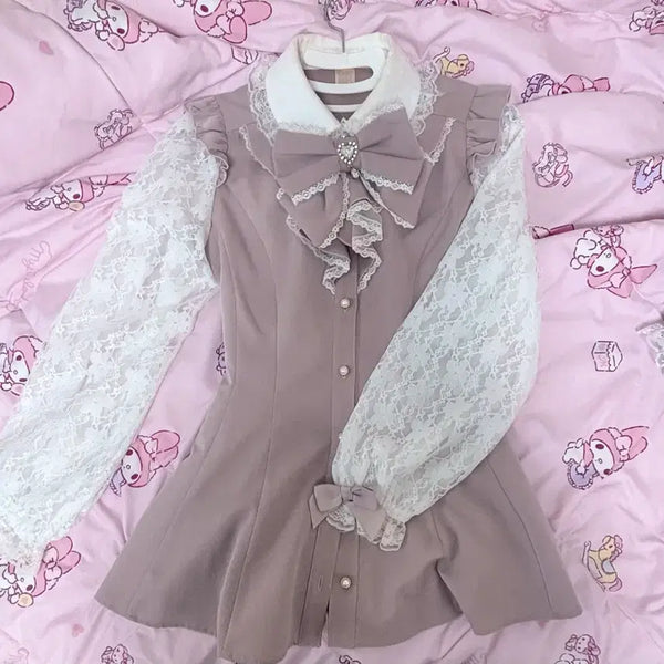 [BUNJANG] Secret Honey Ruffle Setup Pink / 시크릿 허니 러플 셋업 핑크 급처