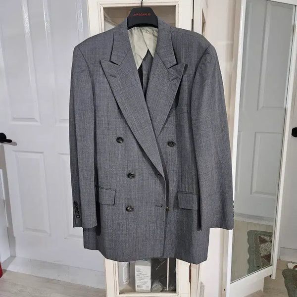 [BUNJANG] Paul Stuart 100% Wool 4-Button Double Jacket / 폴스튜어트 모100 정장 더블 자켓 4버튼 그레이