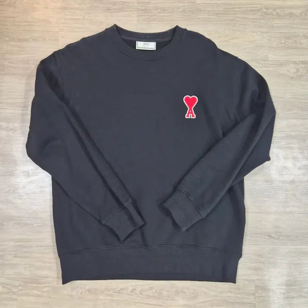 [BUNJANG] Ami heart Big Logo Sweatshirt XL Black / 아미하트 빅로고 맨투맨 XL 블랙