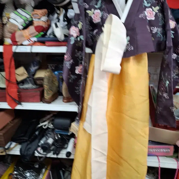 [BUNJANG] Traditional Korean Hanbok Dress (Deep Purple/Gold) / 전통 복식 한복 원피스 (자주색/금색)