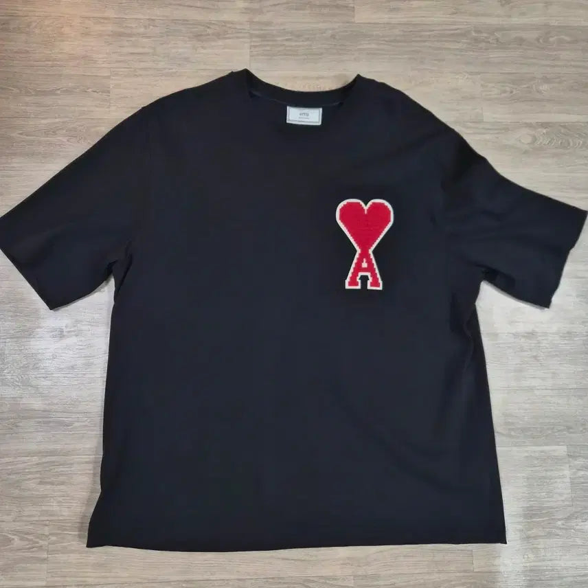 [BUNJANG] AMI Heart Big Logo T-Shirt XL Black / 아미하트 빅로고 반팔 XL 블랙