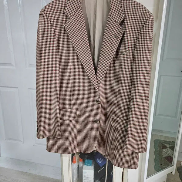 [BUNJANG] Chaps Ralph Lauren Check Pattern Jacket Brown / 챕스 랄프로렌 체크 패턴 재킷 브라운