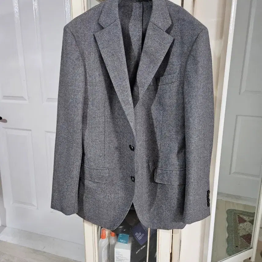 [BUNJANG] Men's Grey 100% Wool Suit Jacket / 남자 그레이 울100 정장 재킷