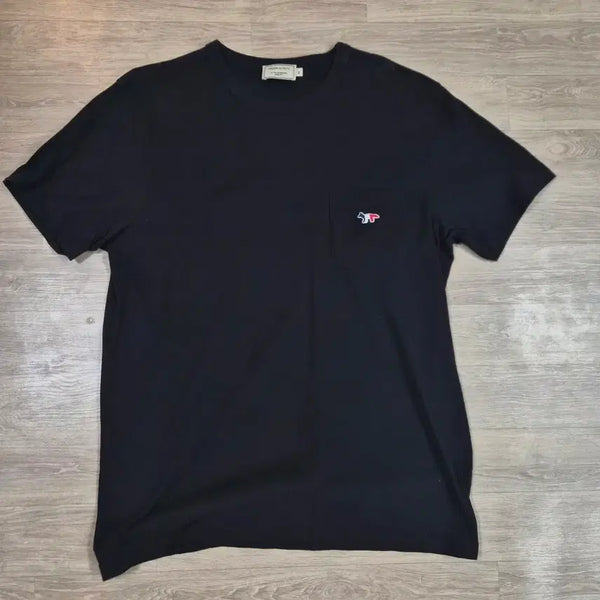 [BUNJANG] Maison Kitsuné Pocket T-Shirt XL Black / 메종키츠네 포켓 반팔 XL 블랙