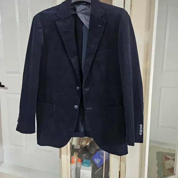 [BUNJANG] Navy Velvet Jacket / 네이비 벨벳자켓 100