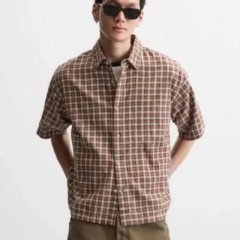 [BUNJANG] Zara Textured Check Shirt / zara 자라 텍스처 체크 셔츠 6103/440