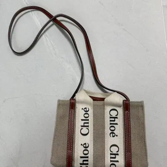 [BUNJANG] Chloé Woody Small Tote Bag Beige / 끌로에 우디 스몰 토트백 스몰