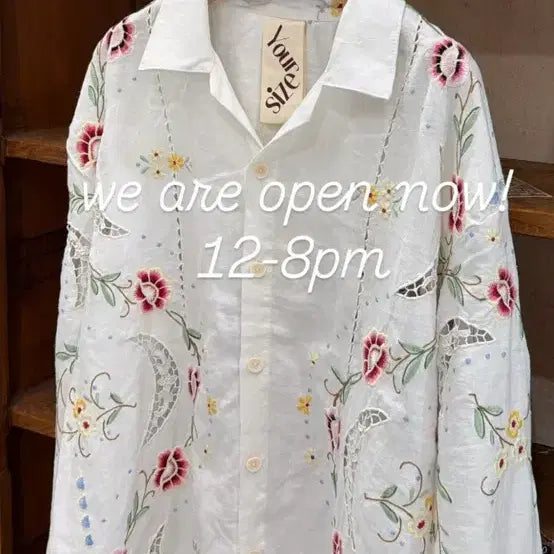 [BUNJANG] Sunburn House Embroidered Long Sleeve Shirt / 썬번하우스 자수 롱슬리브 셔츠