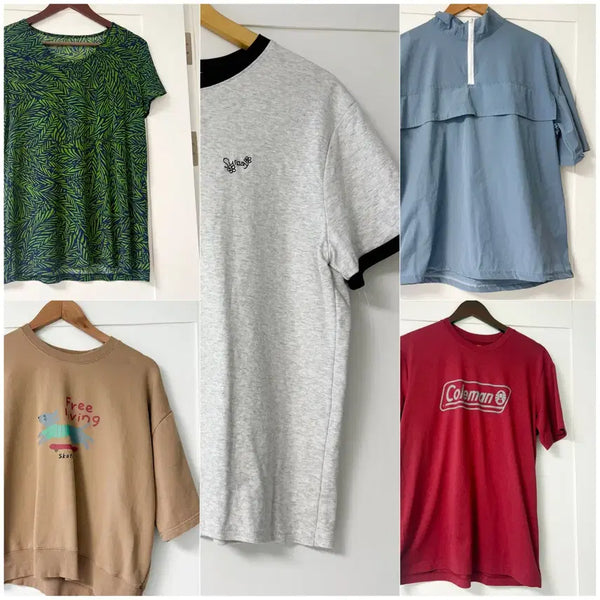 [BUNJANG] Summer Short Sleeve T-Shirt 5-Piece Set (Size 66-77) / 여름 반팔 티셔츠/평상복 66-77 5벌 세트