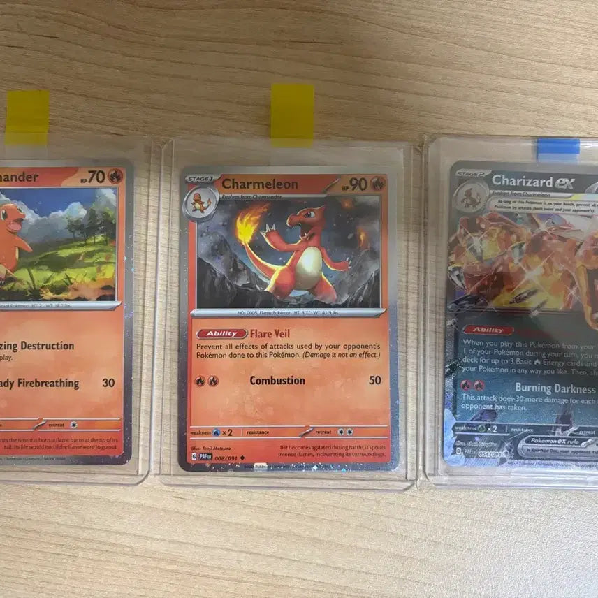 [BUNJANG] Pokemon Card North American Charizard ex Set (English) / 포켓몬카드 북미 파이리 리자드 리자몽ex 3종세트(영판)