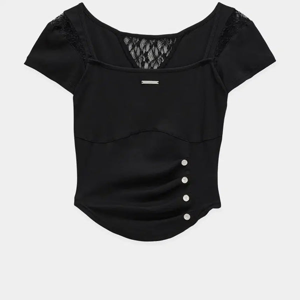 [BUNJANG] Etoosume Bust Line Pintuck Detail Top / 에트오소메 Bust Line Pintuck Detail Top