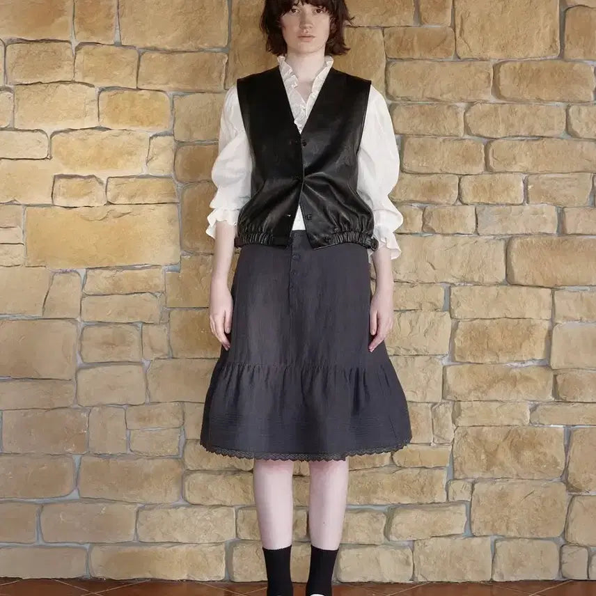 [BUNJANG] VIA PLAIN Midi Skirt / 비아플레인 스커트