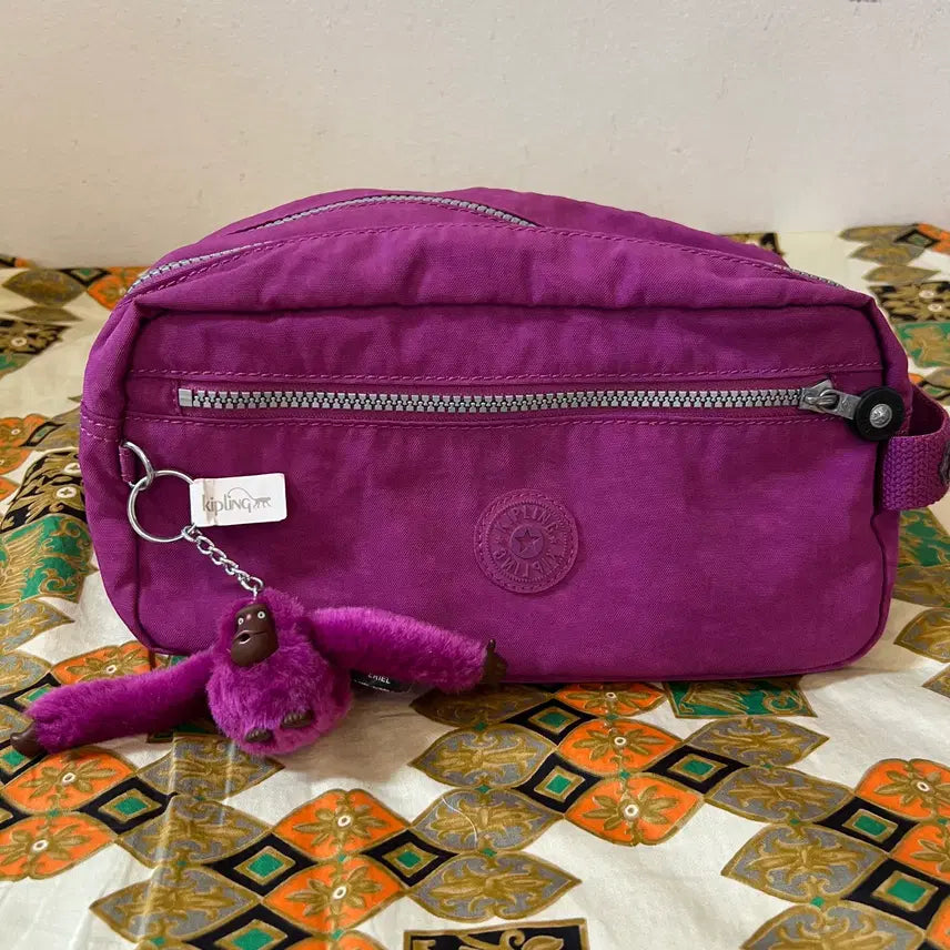 [BUNJANG] Kipling Purple Nylon Pouch Bag / Clutch Bag / 키플링 퍼플 클러치백 파우치백