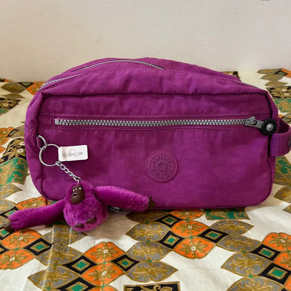 [BUNJANG] Kipling Purple Nylon Pouch Bag / Clutch Bag / 키플링 퍼플 클러치백 파우치백