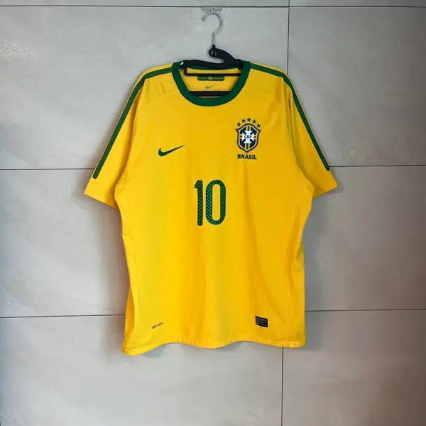 [BUNJANG] Nike Brazil National Football Team 2010-2011 Home Jersey / 나이키 10-11 No.10 브라질 축구 국대 홈 유니폼 Nike