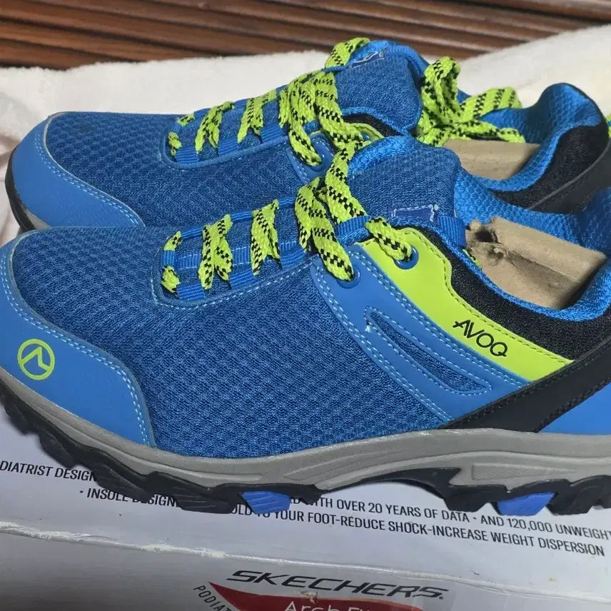 [BUNJANG] Outdoor Shoes Blue/Fluorescent / 아웃도어 슈즈 블루/형광