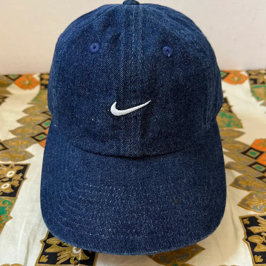 [BUNJANG] Nike Unisex Denim Blue Logo Embroidery Cap / 나이키 남여공용 데님블루 로고자수 캡모자 볼캡