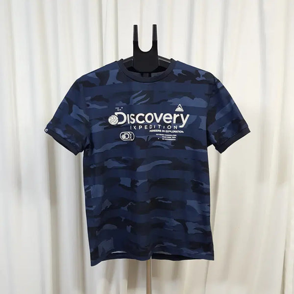 [BUNJANG] Discovery Men's Camo Pattern Performance Short Sleeve T-Shirt Size 110 / 디스커버리 남성 기능성 카모 패턴 반팔 티셔츠 110 오일장 0331