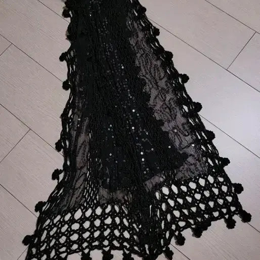 [BUNJANG] Knitted Sequin Scarf / *뜨게 스팽글 스카프&목도리