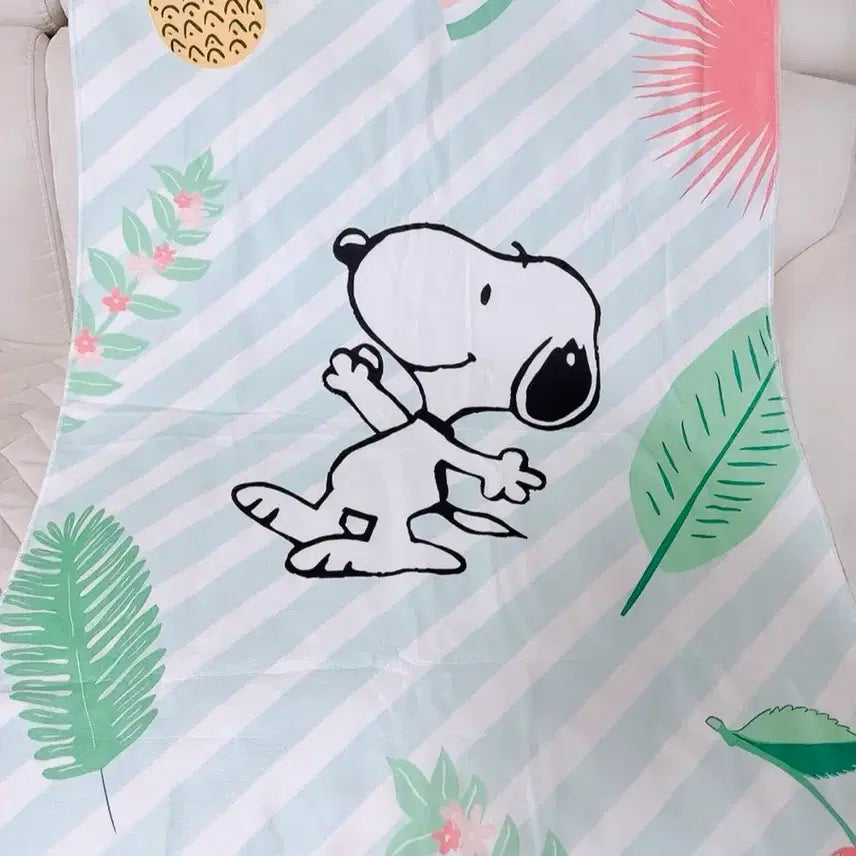 [BUNJANG] Snoopy Beach Towel / 스누피 비치타월 /블루,핑크 / 새상품