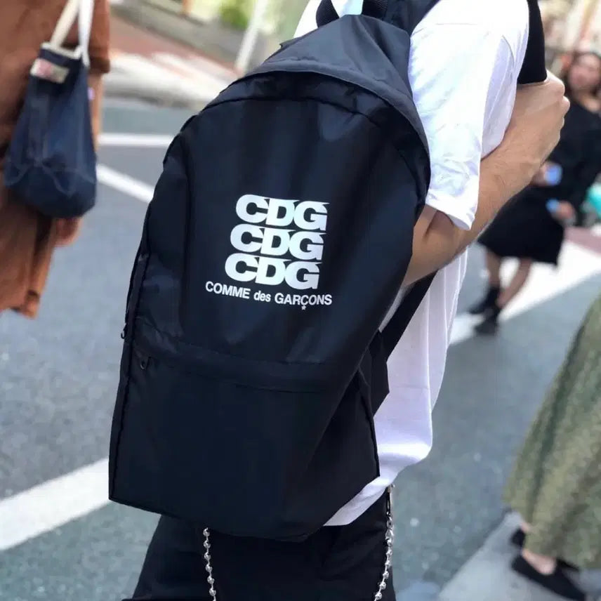 [BUNJANG] Comme des Garçons Logo Backpack Black / 꼼데가르송 백팩