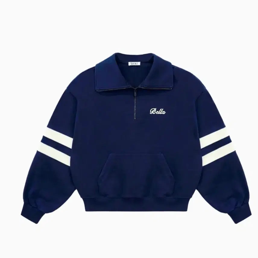 [BUNJANG] GROVE Flip Oversized Half Zip-up Navy (Jeon Jong-seo Wear) / 새상품 그로브 GROVE 플립 오버핏 하프 집업 네이비 전종서 착용