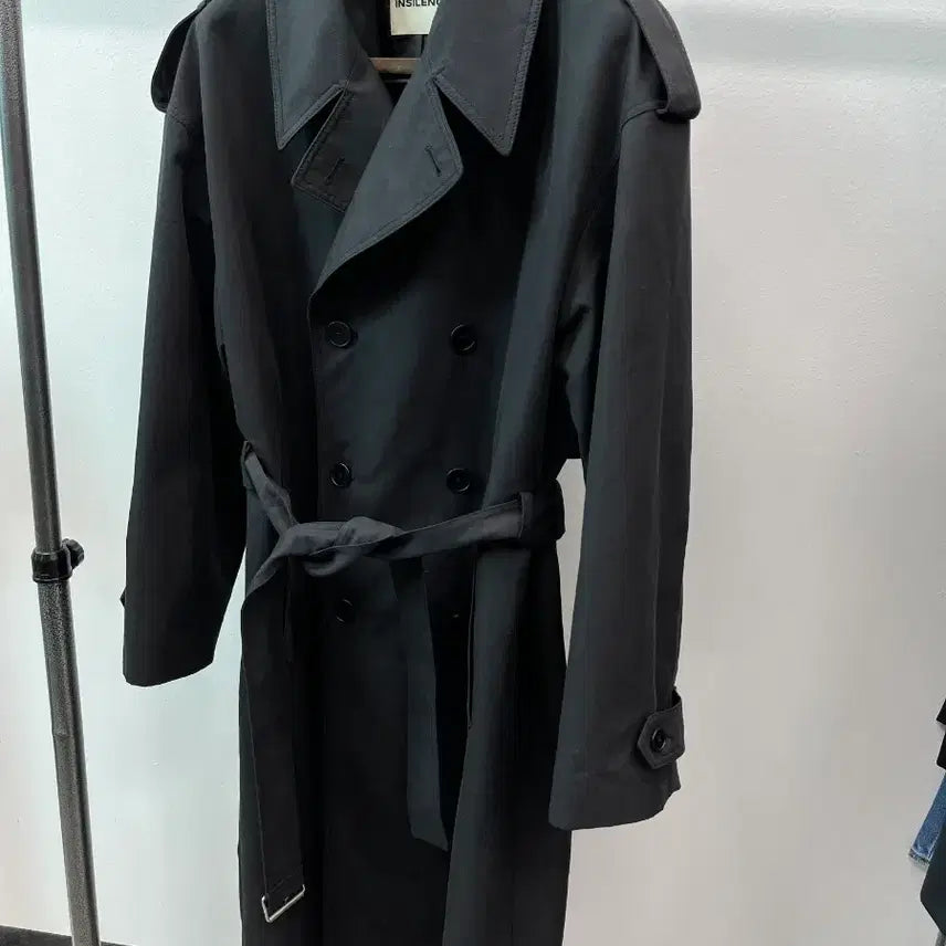 [BUNJANG] Insilence Black Trench Coat / 105) 인사일런스 블랙 트렌치코트