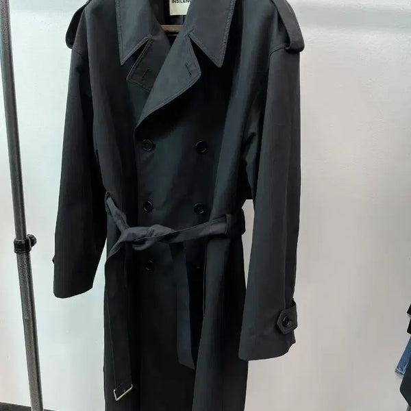 [BUNJANG] Insilence Black Trench Coat / 105) 인사일런스 블랙 트렌치코트
