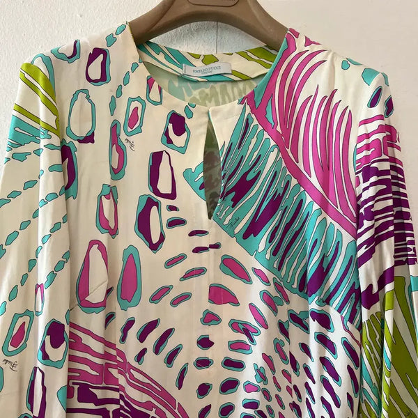 [BUNJANG] Emilio Pucci Botanical Ethnic Print Viscose Midi Dress / 에밀리오푸치 EMILIO PUCCI 여성 보태니컬원피스 에스닉원피스