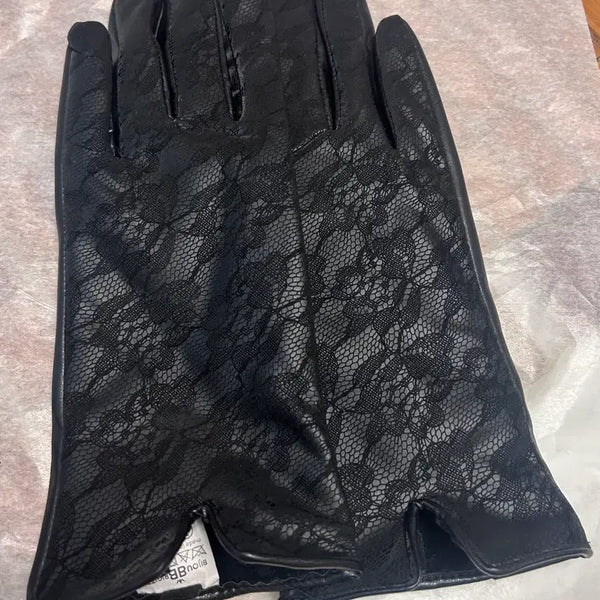 [BUNJANG] Bijou Brigitte Women's Leather Gloves with Lace Trim / [최상급] 독일 비쥬브리짓(Bijou Brigitte) 레이스 배색 가죽 장갑