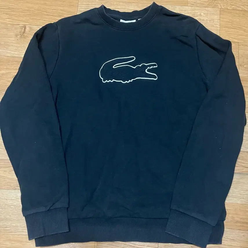 [BUNJANG] Lacoste Crocodile Sweatshirt Black Size 105 (Size 5) / 라코스테 악어 맨투맨 블랙 105사이즈 (5사이즈)