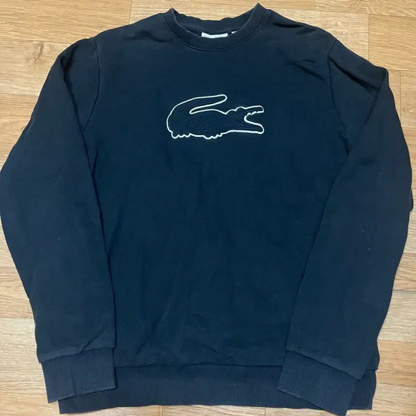 [BUNJANG] Lacoste Crocodile Sweatshirt Black Size 105 (Size 5) / 라코스테 악어 맨투맨 블랙 105사이즈 (5사이즈)